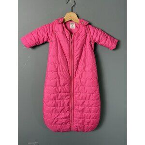 BABY DEEDEE Baby Girl Size M 6-18M Puffer Sleep Nest Travel Sack Bright Pink